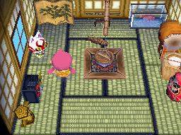 Interior of Kabuki's house in Animal Crossing: Wild World