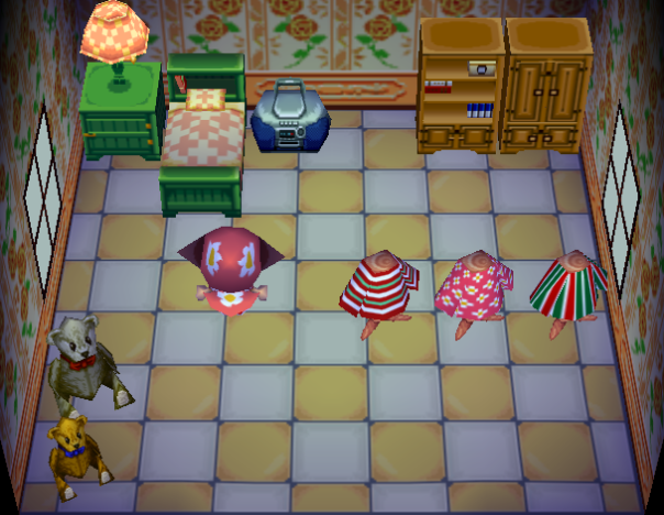 Interior of Bea's house in Animal Crossing