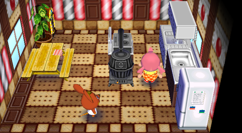 Interior of Bettina's house in Animal Crossing: City Folk
