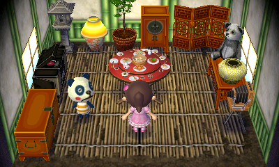 Interior of Chester's house in Animal Crossing: New Leaf