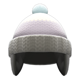 Knit Cap with Earflaps (Gray) NH Icon.png
