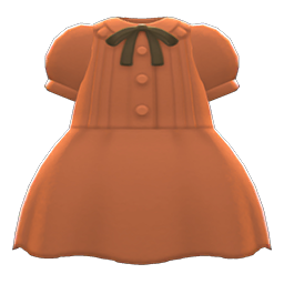 Pintuck-Pleated Dress's Brown variant