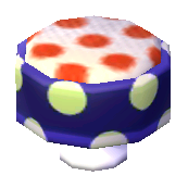 Polka-Dot Stool (Grape Violet - Red and White) NL Model.png