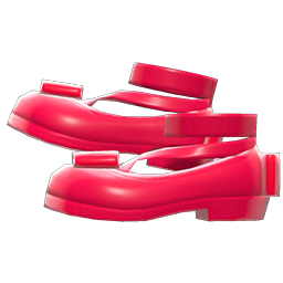 Shiny Bow Platform Shoes (Red) NH Icon.png