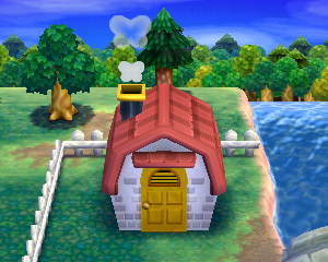 Default exterior of Annalisa's house in Animal Crossing: Happy Home Designer