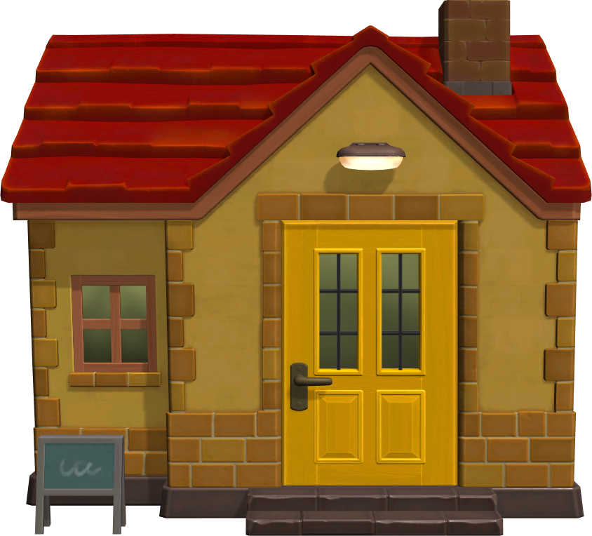 Exterior of Mott's house in Animal Crossing: New Horizons