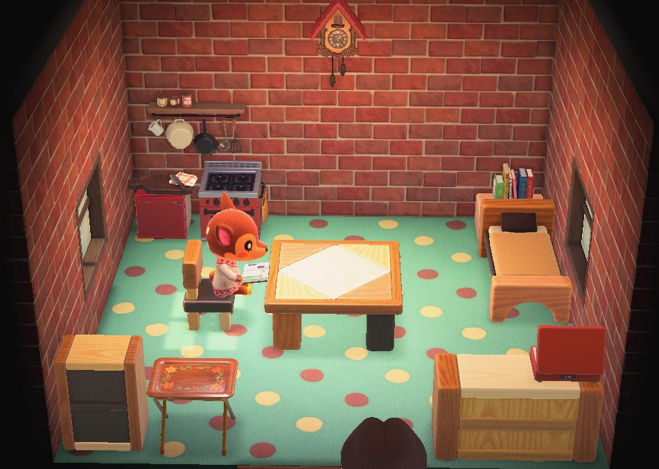Interior of Fauna's house in Animal Crossing: New Horizons