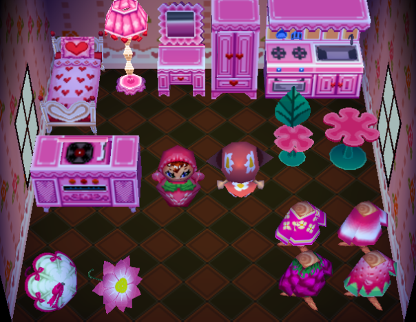 Interior of Liz's house in Animal Crossing