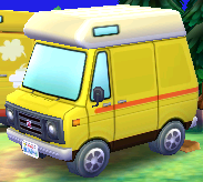 Exterior of Plucky's RV in Animal Crossing: New Leaf