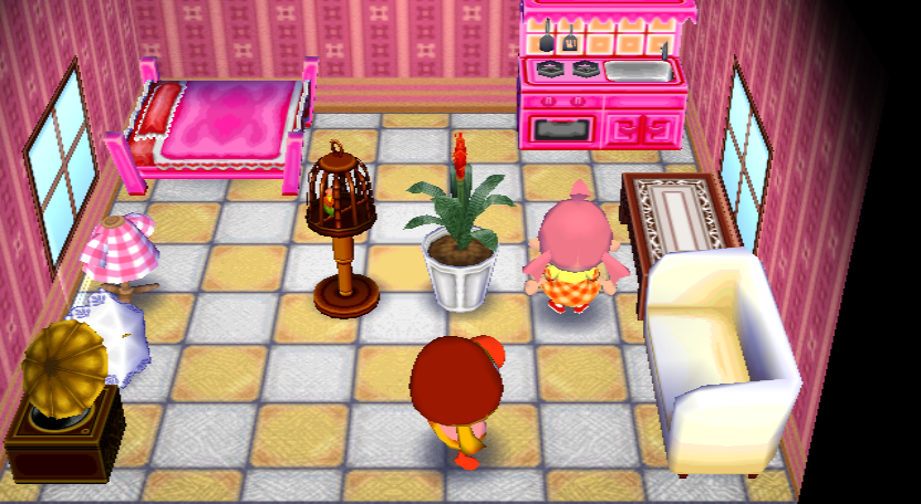 Interior of Maelle's house in Animal Crossing: City Folk