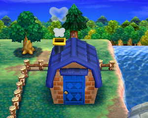 Default exterior of Agent S's house in Animal Crossing: Happy Home Designer