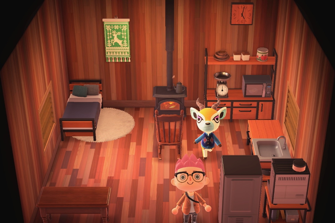 Interior of Lopez's house in Animal Crossing: New Horizons