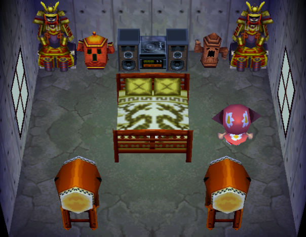 Interior of Peewee's house in Animal Crossing