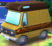 Exterior of Boots's RV in Animal Crossing: New Leaf