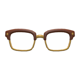 Squared Browline Glasses (Brown) NH Icon.png