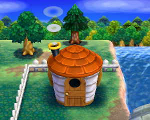 Default exterior of Sally's house in Animal Crossing: Happy Home Designer