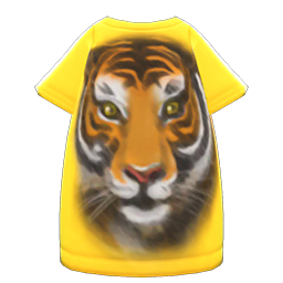 Tiger-Face Tee Dress (Yellow) NH Icon.png