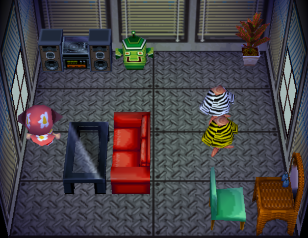 Interior of Bitty's house in Animal Crossing