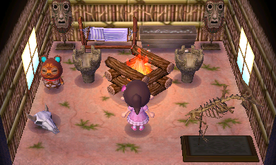 Interior of Clay's house in Animal Crossing: New Leaf
