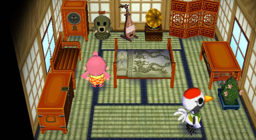 Interior of Gladys's house in Animal Crossing: City Folk