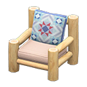 Log Chair (White Wood - Quilted) NH Icon.png