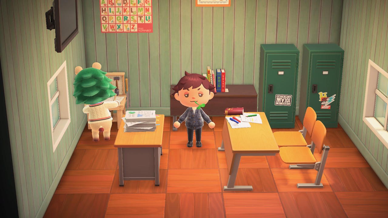 Interior of Leopold's house in Animal Crossing: New Horizons