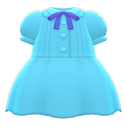 Pintuck-Pleated Dress's Light Blue variant