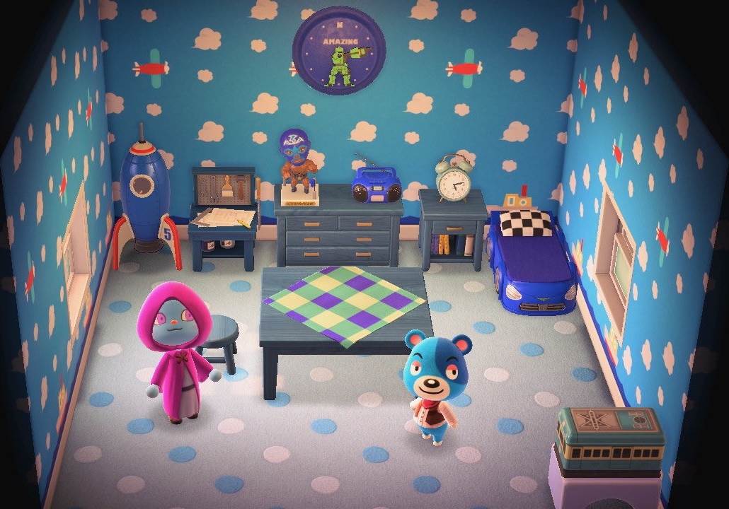 Interior of Kody's house in Animal Crossing: New Horizons
