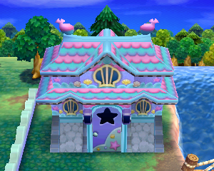 Default exterior of Marina's house in Animal Crossing: Happy Home Designer
