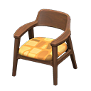 Nordic Chair (Dark Wood - Orange) NH Icon.png