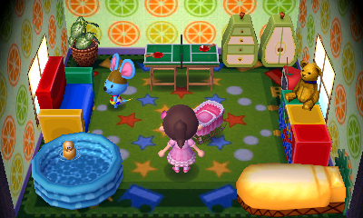 Interior of Broccolo's house in Animal Crossing: New Leaf