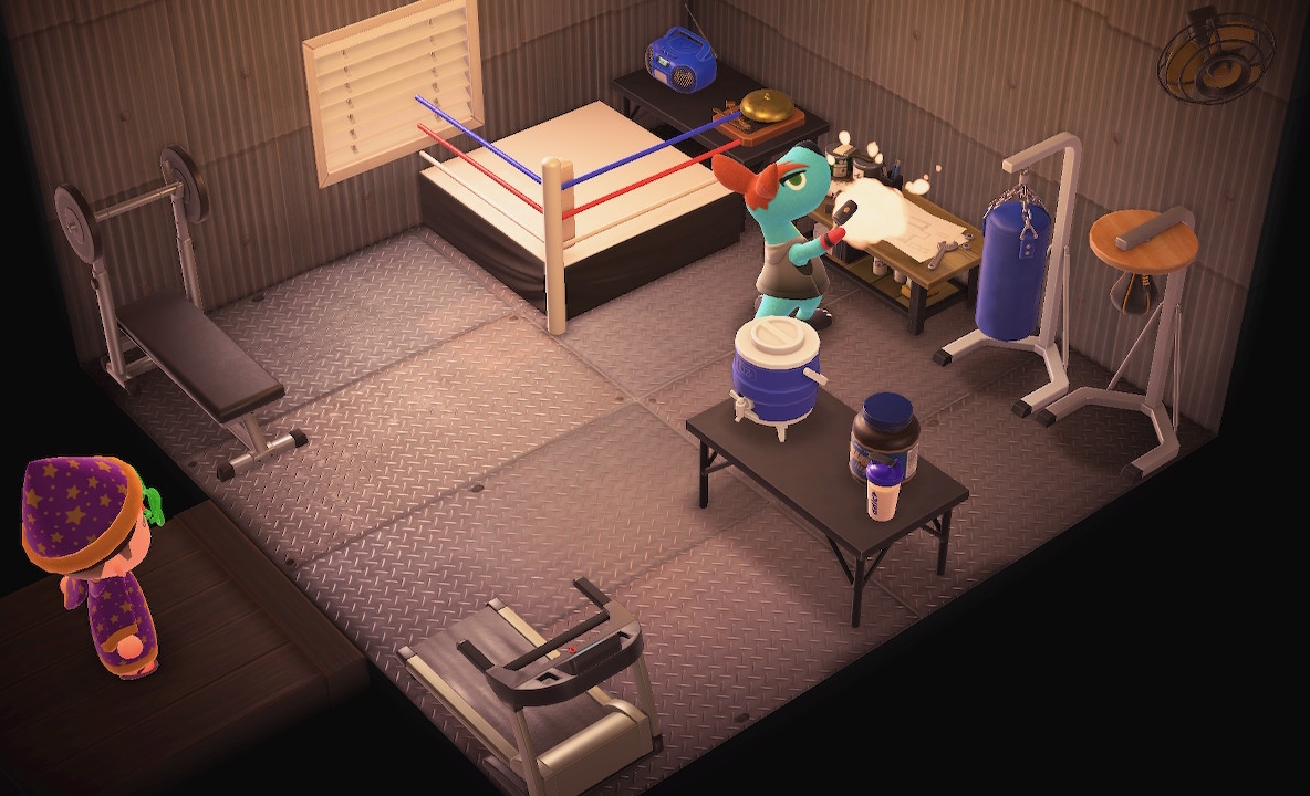 Interior of Rooney's house in Animal Crossing: New Horizons