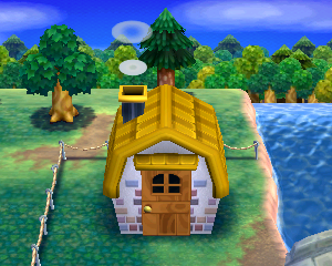 Default exterior of Teddy's house in Animal Crossing: Happy Home Designer