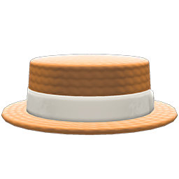 шляпка канотье (Коричневый)