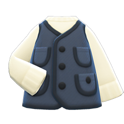 Tweed Vest (Navy Blue) NH Icon.png