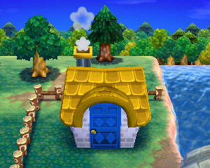 Default exterior of Celia's house in Animal Crossing: Happy Home Designer