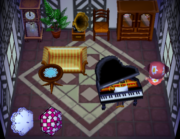Interior of Gwen's house in Animal Crossing