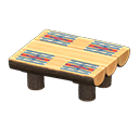 Log Dining Table (Dark Wood - Geometric Print) NH Icon.png