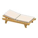 Poolside Bed (Light Brown - White) NH Icon.png