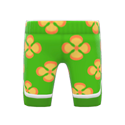 Silk Floral-Print Pants (Green) NH Icon.png