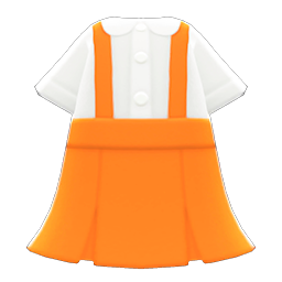 Skirt with Suspenders (Orange) NH Icon.png