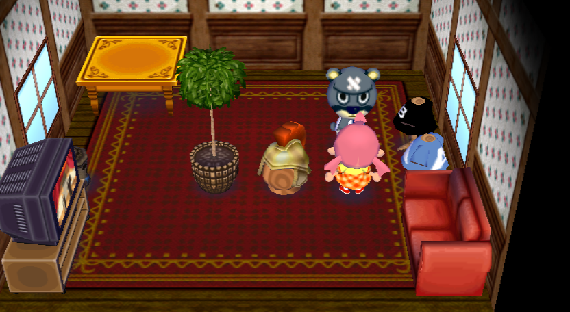 Interior of Curt's house in Animal Crossing: City Folk