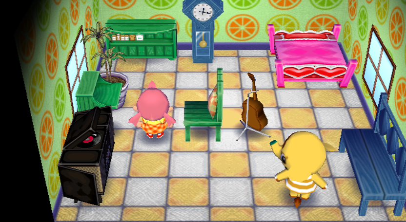 Interior of Eloise's house in Animal Crossing: City Folk