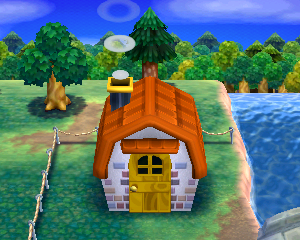 Default exterior of Porter's house in Animal Crossing: Happy Home Designer