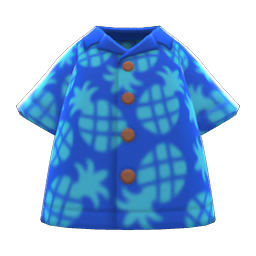 Pineapple Aloha Shirt (Blue) NH Icon.png