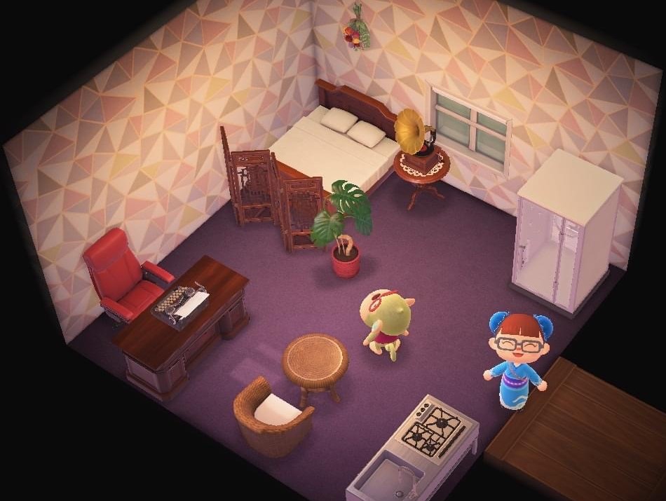 Interior of Elise's house in Animal Crossing: New Horizons