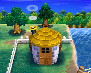 Default exterior of Eloise's house in Animal Crossing: Happy Home Designer