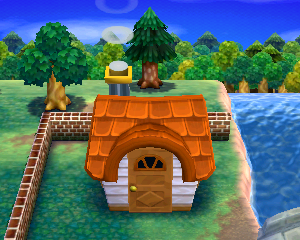 Default exterior of Jack's house in Animal Crossing: Happy Home Designer