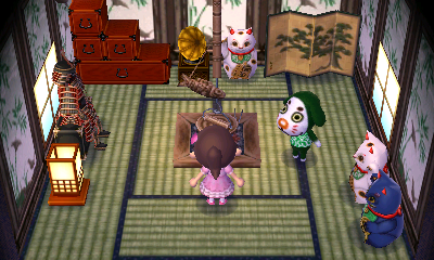 Interior of Marcel's house in Animal Crossing: New Leaf