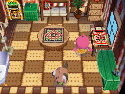Interior of Melba's house in Animal Crossing: Wild World